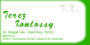 terez komlossy business card