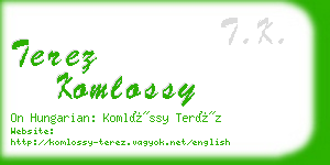terez komlossy business card